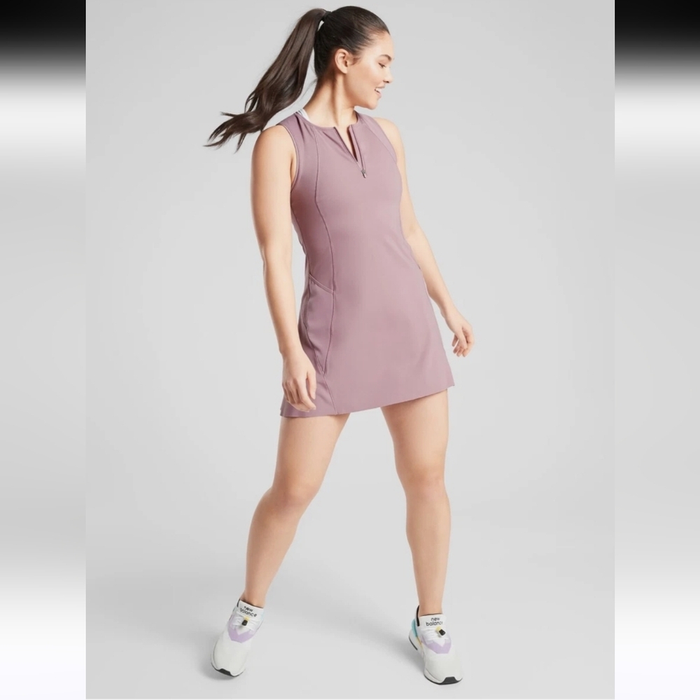 Athleta Mauve Sleeveless Athletic Mini Dress